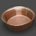 Two Copper Wash Basins Featuring One Open and One with Lid