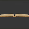 Open Book With Orange Cover And Inner Pages Featuring Green Yellow Striped Lines