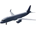 White Commercial Airplane With Blue Tail Logo Model A380 Design