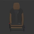 Modern Car Seat Design With Brown And Gray Leather Upholstery And Backrest