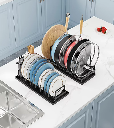 3D dish pot lid rack model 3d model
