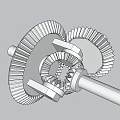 Industrial Equipment with Interlocking Gears and Metal Shaft Precision Mechanical Components
