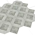 Modern Wall Featuring Gray Hexagonal And Rectangular Tiles Decorative Arrangement