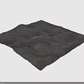 Rugged Natural Mountain Terrain With Visible Rock Textures And Undulating Surface Features