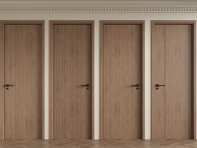 Middle Style Door Bedroom Door Room Door Single Door Flat Door Wooden Door 3d model