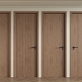 Middle Style Door Bedroom Door Room Door Single Door Flat Door Wooden Door 3d model