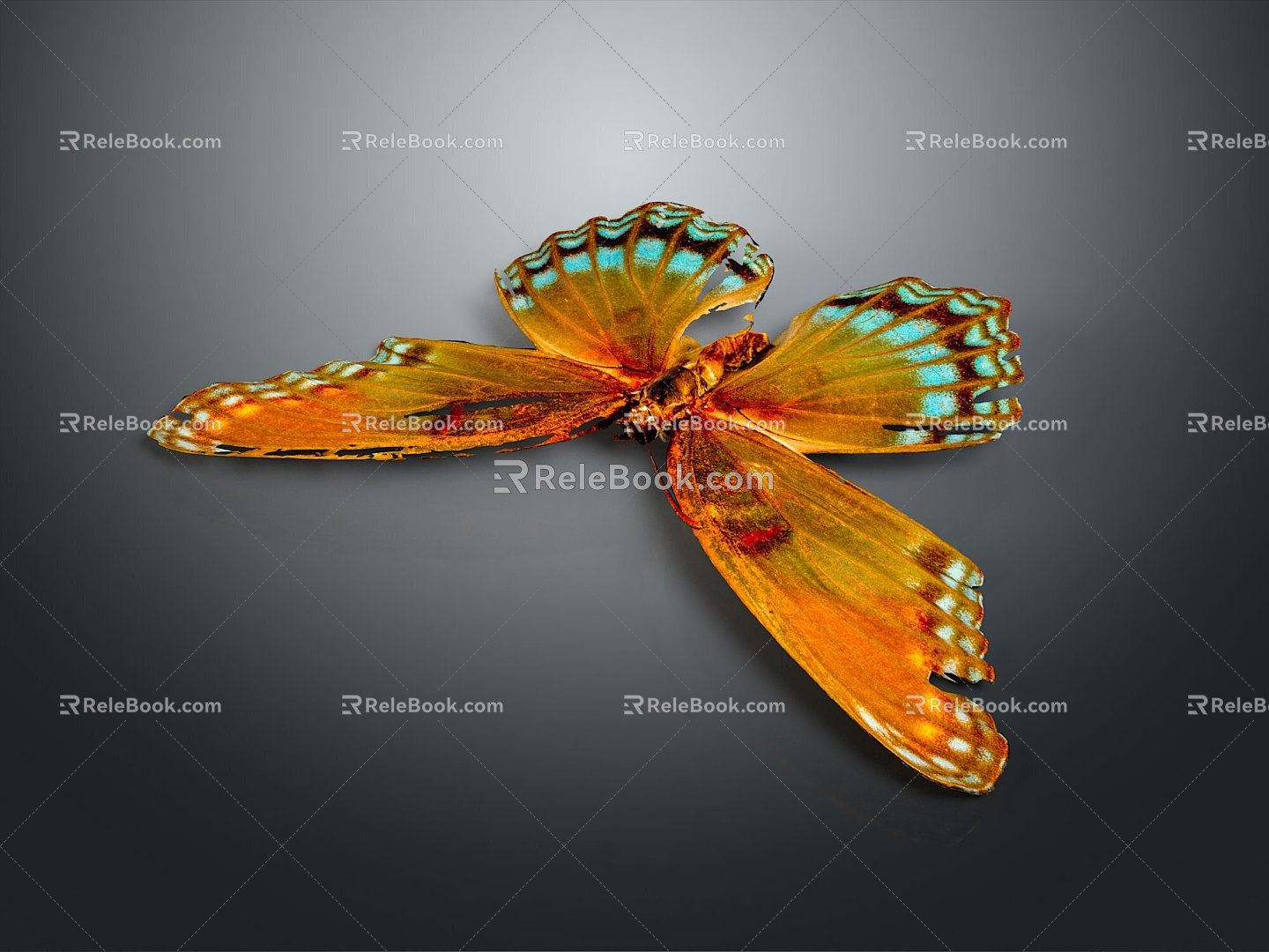 Moth Butterfly Colored Butterfly Tiger Butterfly Leaf Butterfly Flying Animals Flying Insects 3d model