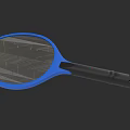 Blue And Black Electric Fly Swatter With Net Surface And Handle For Household Use
