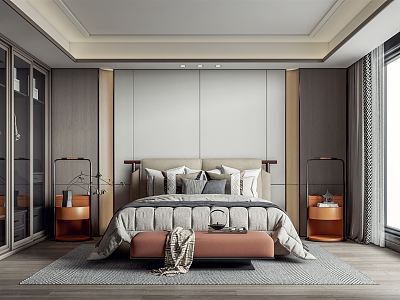 New Chinese bedroom model