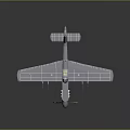 3D Rendered Vintage Single Propeller Airplane With Cockpit Windows Gray Fuselage And Detailed Wing Structure