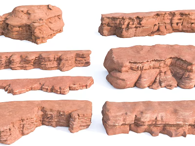 Modern stone rockery rock mountain wall rock wall sandstone stone wall cliff landscape stone 3d model