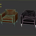 Modern Orange And Black Leather Accent Chairs With Shiny Metal Legs For Home Decor