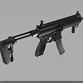 Modern Black Rifle Featuring Long Barrel Rail System and Magazine Design