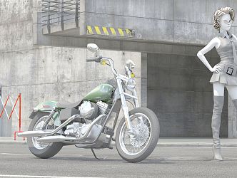 Modern Motorcycle 3d model