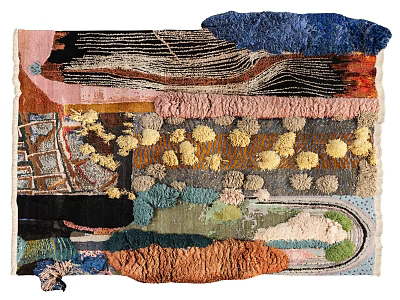 Colorful Textured Stylish Rug with Abstract Patterns and Artistic Design for Home Decor 3d model