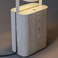 Modern Minimalist Table Lamp With Woven Fabric Shade And Metal Frame Base