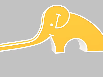 Little Elephant Slide 3d model