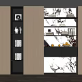 Modern bookcase 3d model