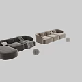 Modern Sectional Sofa with Neutral Tones Decorative Pillows and Plaid Blanket