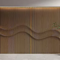 Solid wood background wall grille background wall modeling background wall new Chinese style grille background sofa background wall 3d model