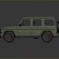 Luxury Green Off Road SUV with Bold Design Black Wheels and Red Brake Calipers