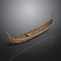 Traditional Animal Inspired Wooden Boat With Elegant Curved Structure