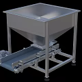 Industrial Hopper Conveyor Belt Feeding Equipment With Stainless Steel Frame And Motorized Drive