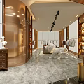 Elegant Modern Clothing Store With Glass Storefront Mannequins Displayed Clothes And Interior Lighting