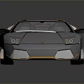 Sleek Gray Convertible Sports Car With Orange Accents And Aerodynamic Exterior Design