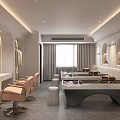 Elegant Modern Boutique Store Interior With Bar Counter And Display Shelves