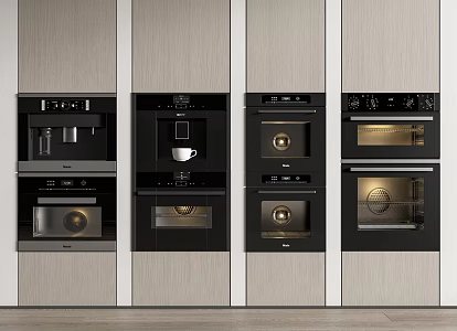 Miele Built-in Oven Steamer Microwave Electric Cabinet 3d model