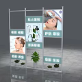 Decorative Cabinet With Beauty Skincare Makeup Skin Management Private Customization And Green Plants