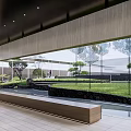 Modern Garden Landscape Entrance Design With Wooden Walls Steps And Lawn