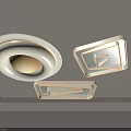 Modern Geometric Ceiling Lights Featuring Round Square Shapes and Warm Glow for Interior Design 3d model