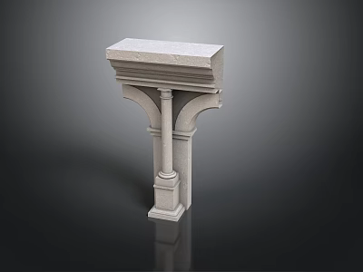 Classical Architectural Column Structure With Stone Base Ornate Capital And Decorative Details 3d model