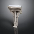 Classical Architectural Column Structure With Stone Base Ornate Capital And Decorative Details