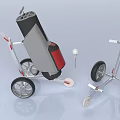 Golf Sports Equipment Foldable Trolley With Wheels Golf Bag And Golf Ball