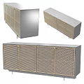 Modern Storage Cabinets With Mesh Doors And Metal Frames Contemporary Design 3d model
