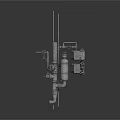 Lab Technician And Test Creature Working With Industrial Equipment Pipes Valves Gauges
