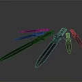 Various Tactical Combat Knives With Sharp Blades And Ergonomic Handles Displayed