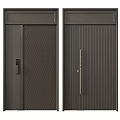 Modern Security Doors With Sleek Texture And Secure Lock System Design 3d model