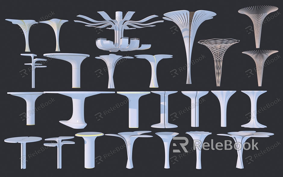 Modern Column Special-shaped Column Decorative Column model