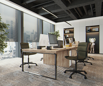 modern public office area office 3d model