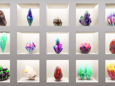 Modern Crystal Gem Onyx Ore Gem Diamond Stone Stone Stone Stone Volcanic Stone Gem Emerald Ore Crystal 3d model