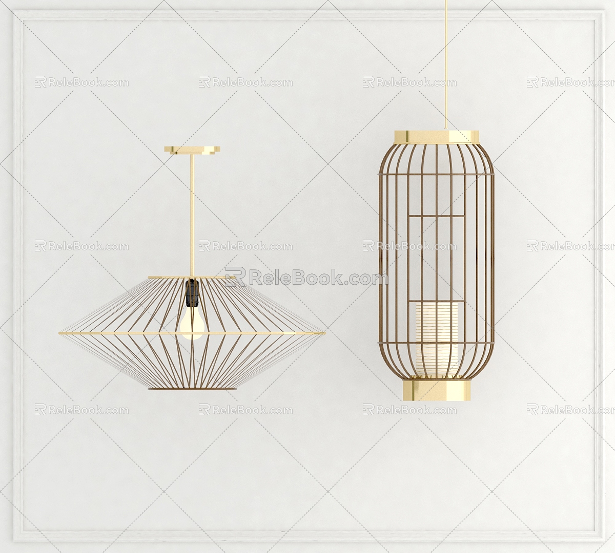 Chandelier Chinese Chandelier Rattan Chandelier Decorative Lamp 3d model