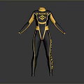 Stylish Black And Yellow Bodysuit With BINANCE Logo For Daily Use