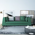 modern double sofa 3d model