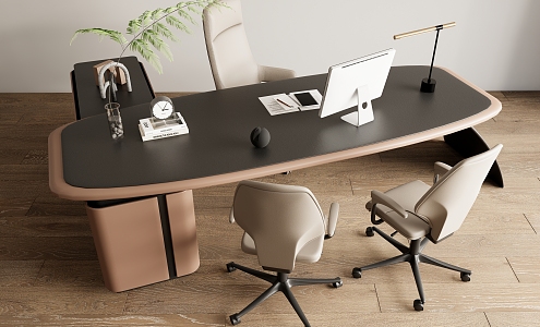 Manager Desk Boss Desk 3d model