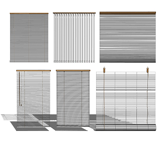 Modern venetian blinds venetian blinds combination 3d model