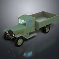 Olive Green Military Tank Featuring Heavy Armor Tracked Wheels And Long Cannon